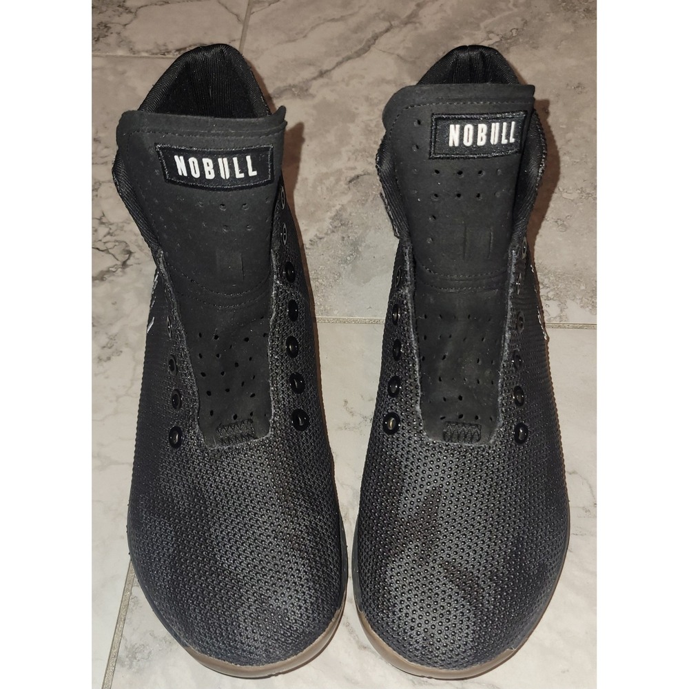 NOBULL High Top Trainer Black Camo SuperFabric Gum Sole Mens 7 Womens 8.5
